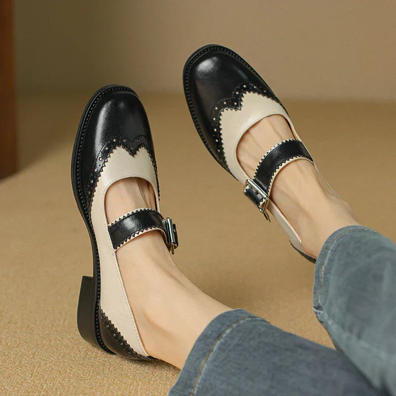 Lumerra | Scarpe Mary Jane Quotidiane in Pelle Pregiata