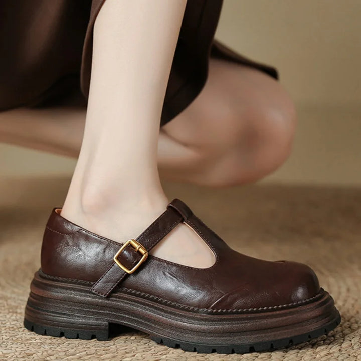 Blythe | Scarpe Mary Jane T-Bar con Punta Tonda Morbida
