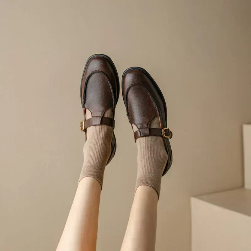 Kate | Scarpe Mary Jane Retrò in Pelle Morbida