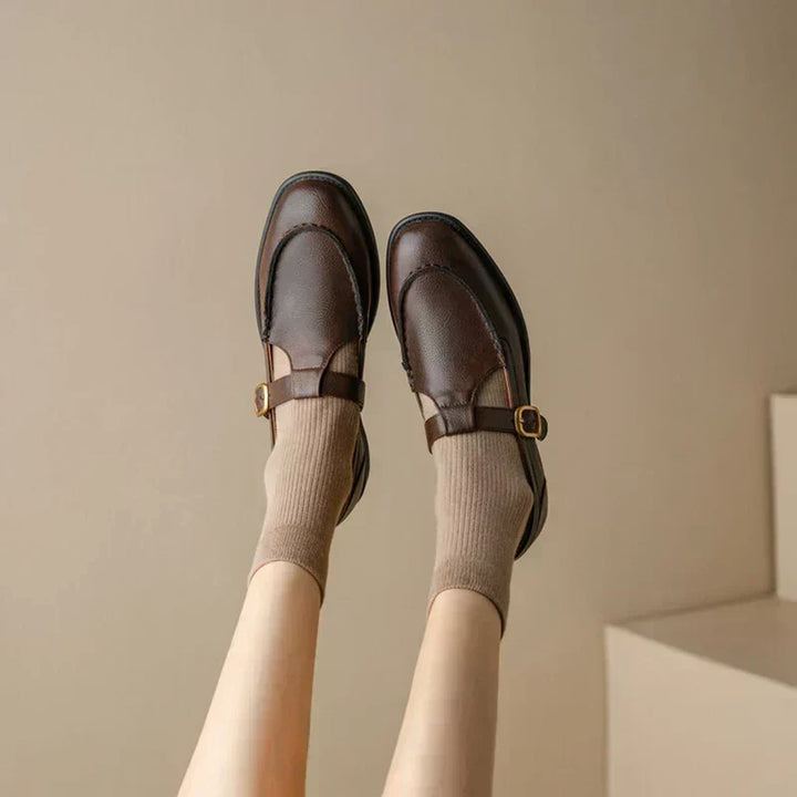 Kate | Scarpe Mary Jane Retrò in Pelle Morbida