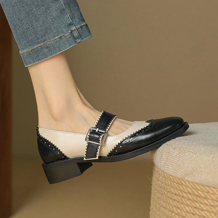 Lumerra | Scarpe Mary Jane Quotidiane in Pelle Pregiata