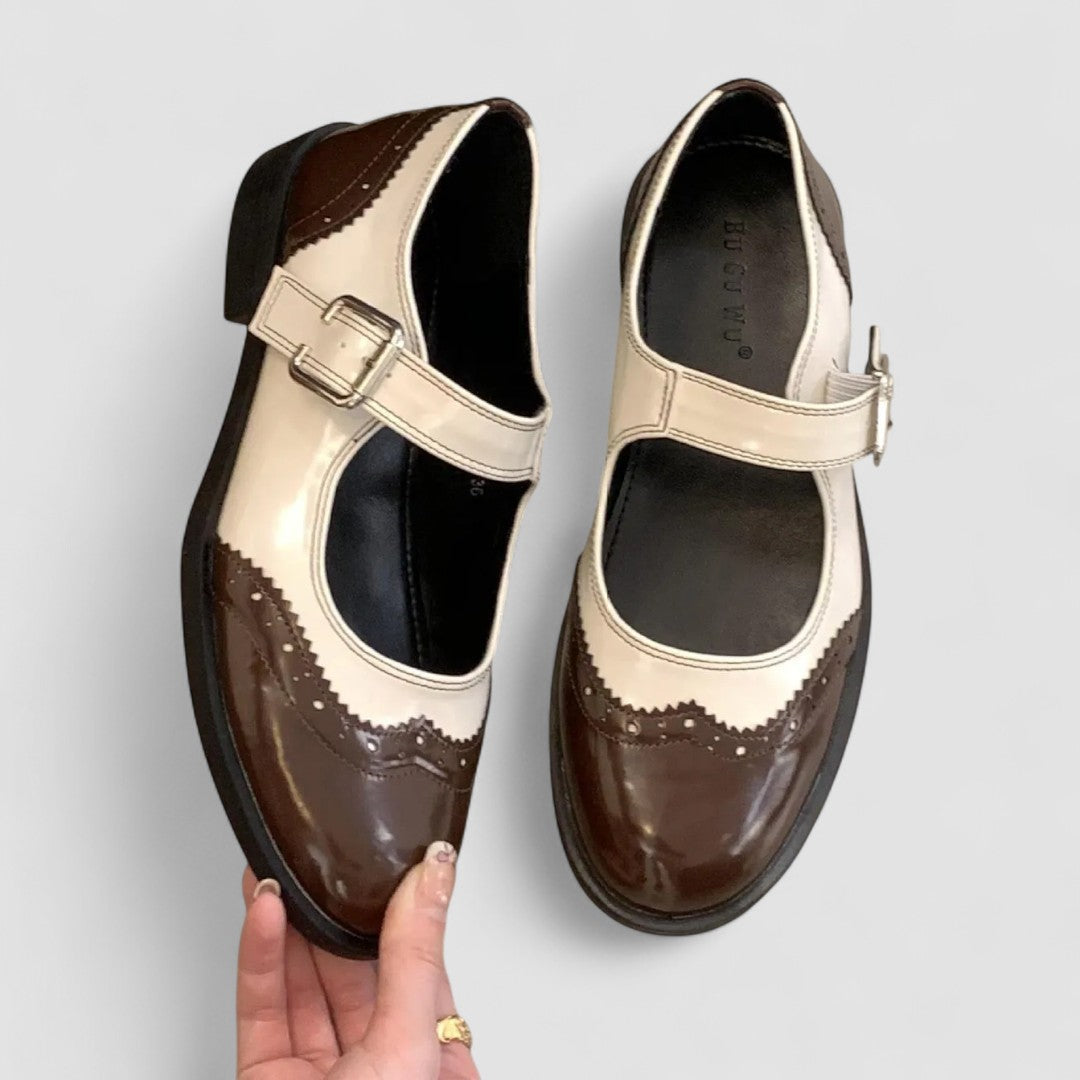 Aurenza Bicolore | Scarpe Mary Jane Bicolore Eleganti