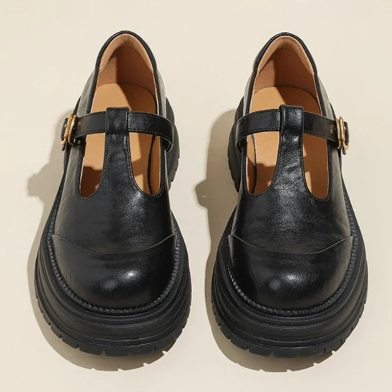 Blythe | Scarpe Mary Jane T-Bar con Punta Tonda Morbida
