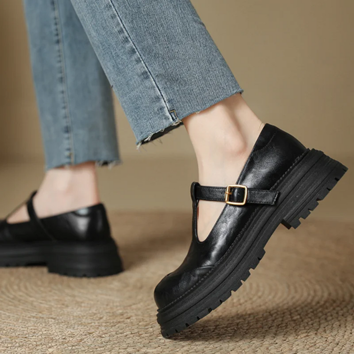 Blythe | Scarpe Mary Jane T-Bar con Punta Tonda Morbida
