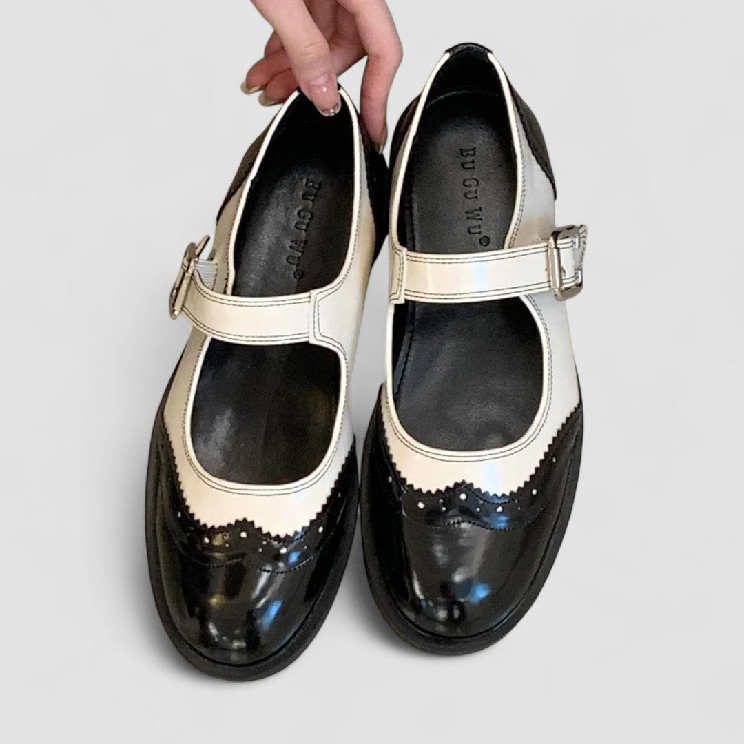Aurenza Bicolore | Scarpe Mary Jane Bicolore Eleganti