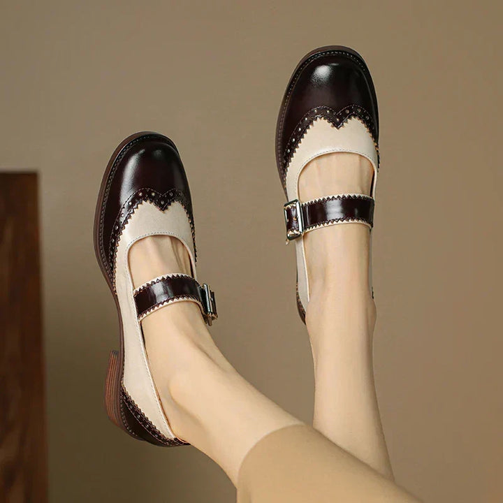 Lumerra | Scarpe Mary Jane Quotidiane in Pelle Pregiata