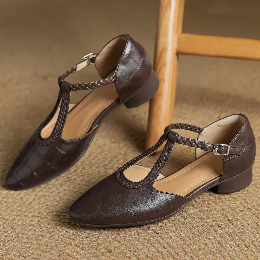 Risla | Scarpe Mary Jane con Cinturino a T Stile Retrò