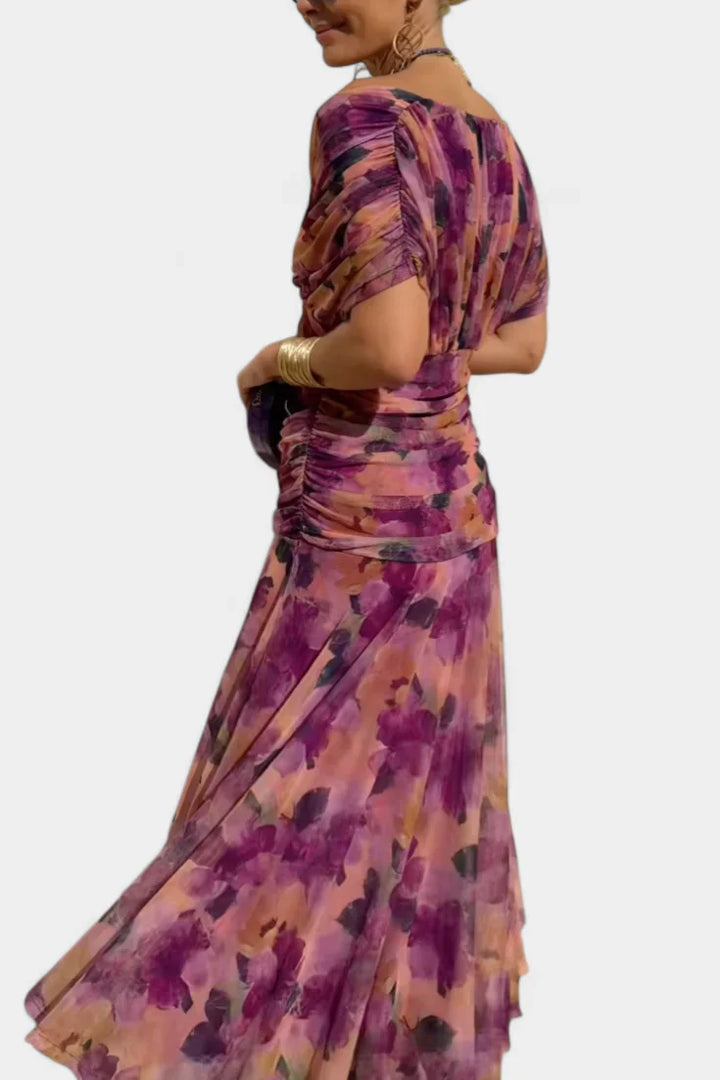 Alicia | Vestido Midi Estampado Floral - Clara del Azahar
