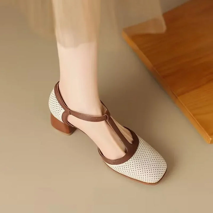 Genira | Scarpe Mary Jane T-Bar con Tacco Medio Stabile