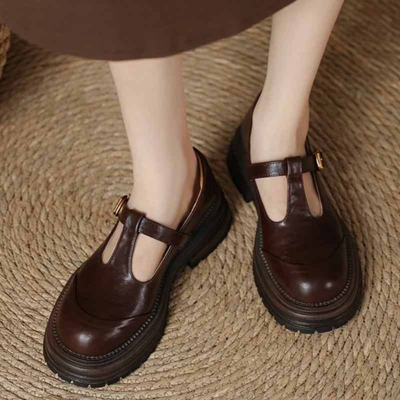Blythe | Scarpe Mary Jane T-Bar con Punta Tonda Morbida