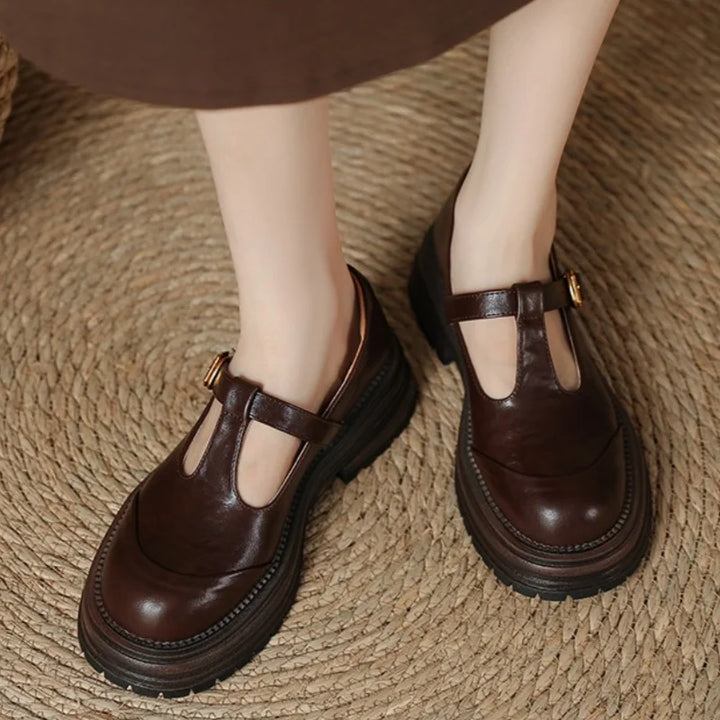 Blythe | Scarpe Mary Jane T-Bar con Punta Tonda Morbida