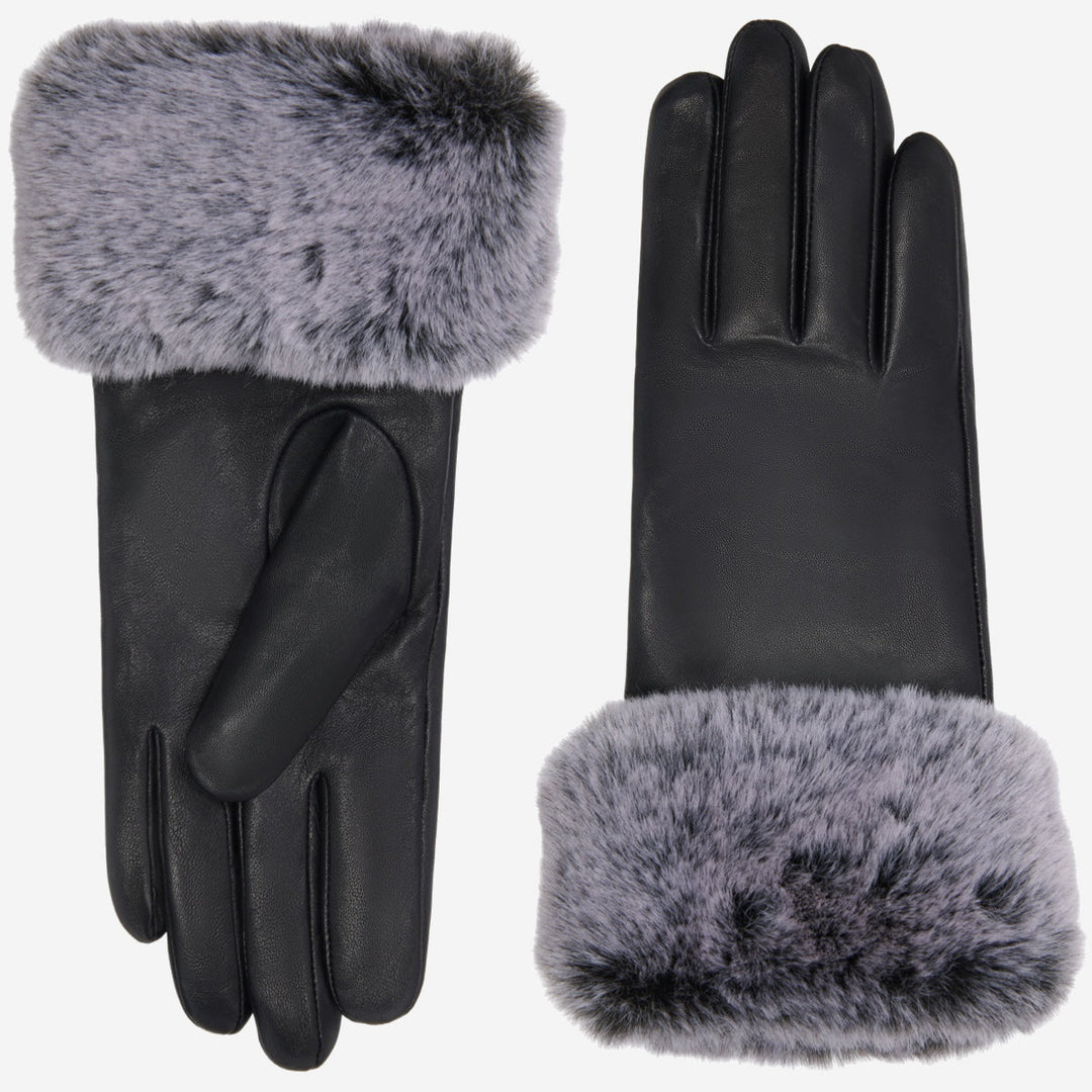 Firenze Chic™ | Guanti Eleganti Termici Touchscreen con Profilo in Pelliccia