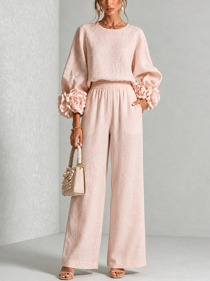 Rosalía | Conjunto Elegante Puños Florales - Clara del Azahar