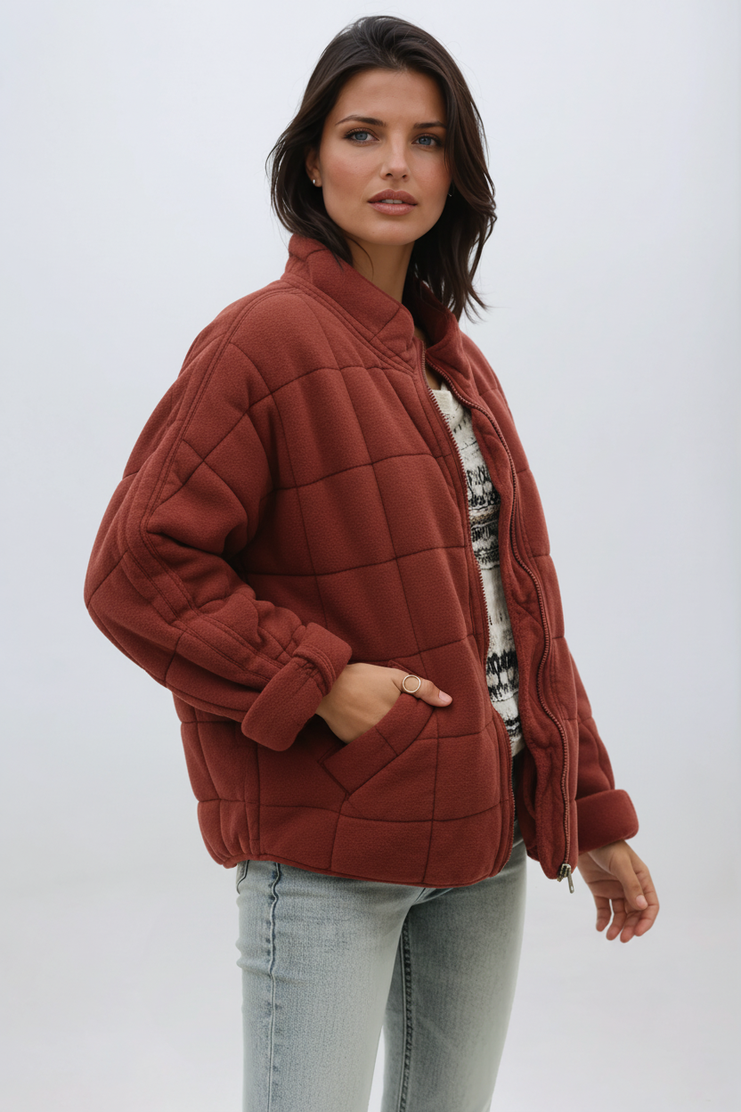 Juliette | Cappotto Lungo Trapuntato con Cappuccio