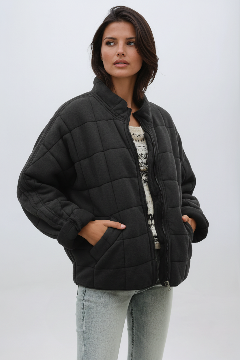 Juliette | Cappotto Lungo Trapuntato con Cappuccio