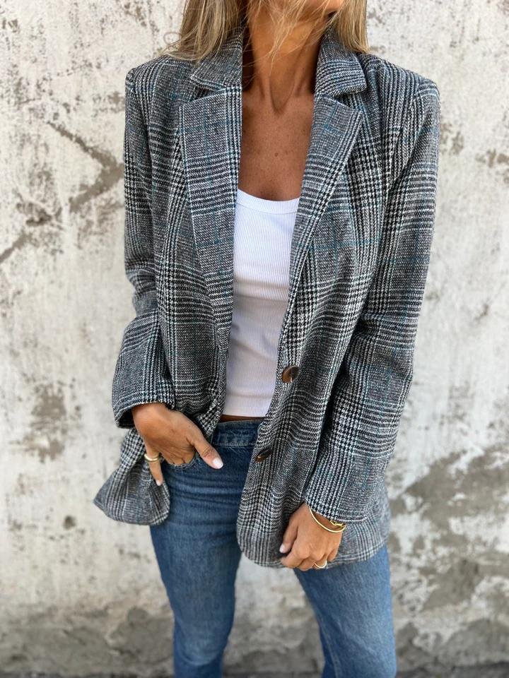 Teresa | Blazer a Cuadros de Entretiempo - Clara del Azahar