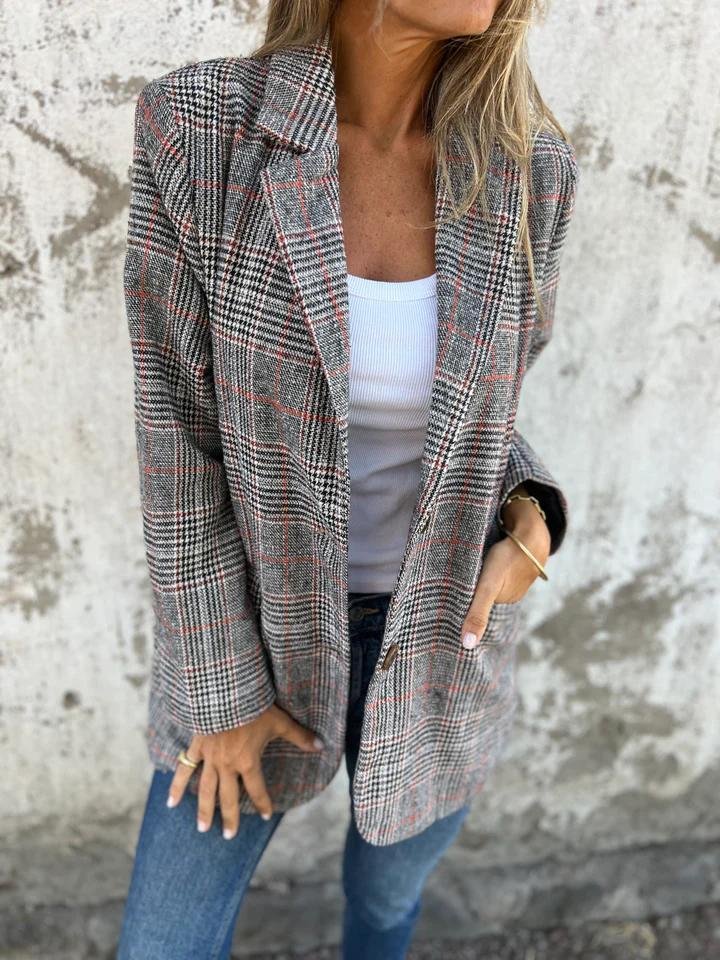 Teresa | Blazer a Cuadros de Entretiempo - Clara del Azahar