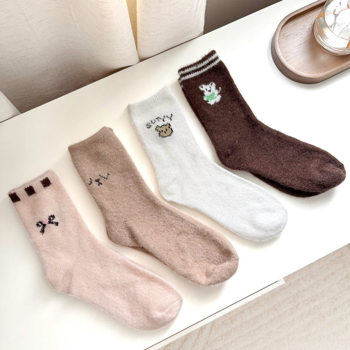 Nuvola di Cashmere™ | Set 5 Paia Calze Termiche Morbide in Maglia Calda