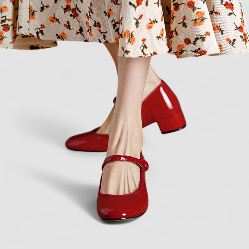 Chloe | Scarpe Mary Jane Raffinate con Cinturino alla Caviglia