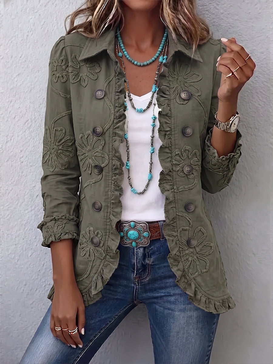 Andrea | Chaqueta Boho-Chic con Bordado - Clara del Azahar
