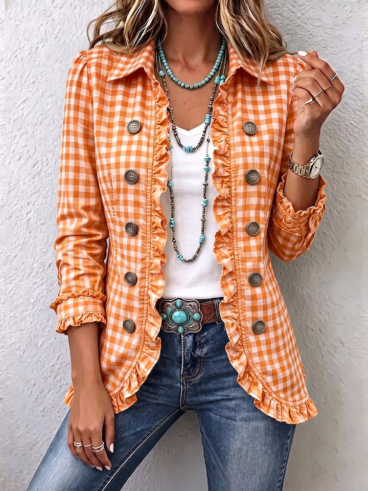 Julia | Chaqueta Cuadros Vichy con Botones - Clara del Azahar
