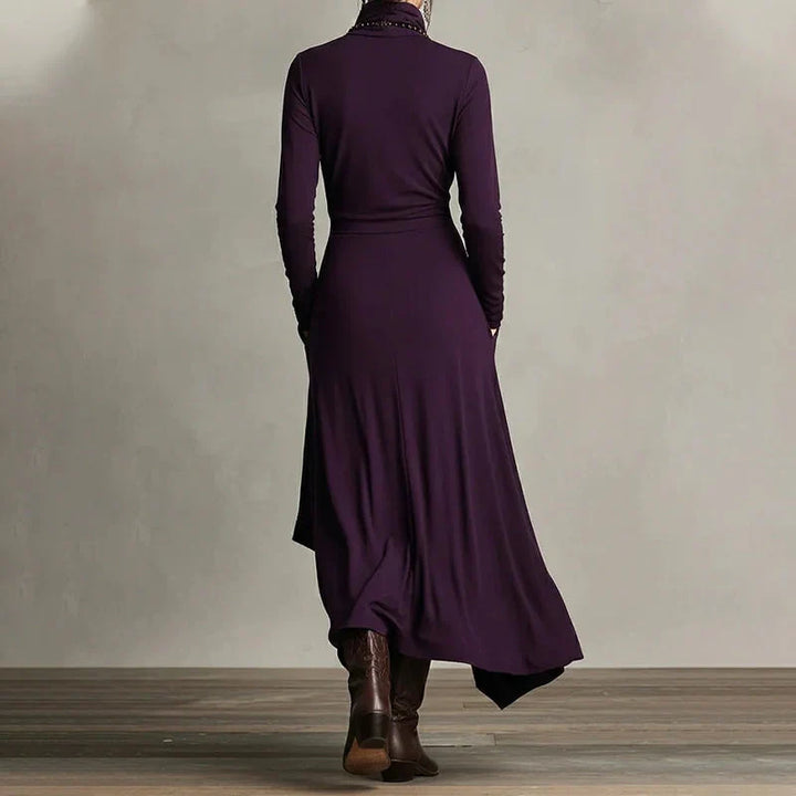 Elena | Vestido Maxi Elegante Cuello Alto - Clara del Azahar