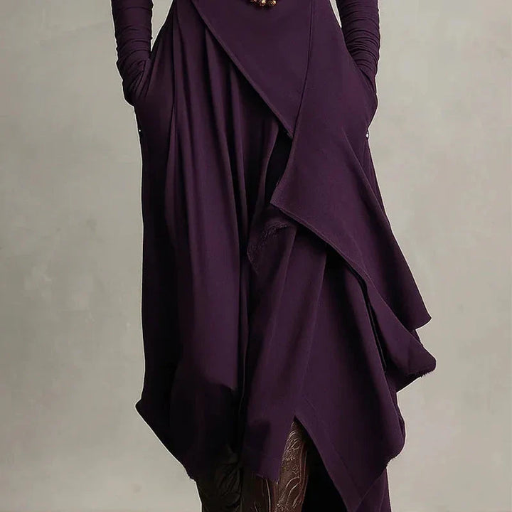 Elena | Vestido Maxi Elegante Cuello Alto - Clara del Azahar